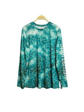 World Wide Sportsman Fishing Shirt Men Size L Long Sleeve Summer Outdoor Ocean